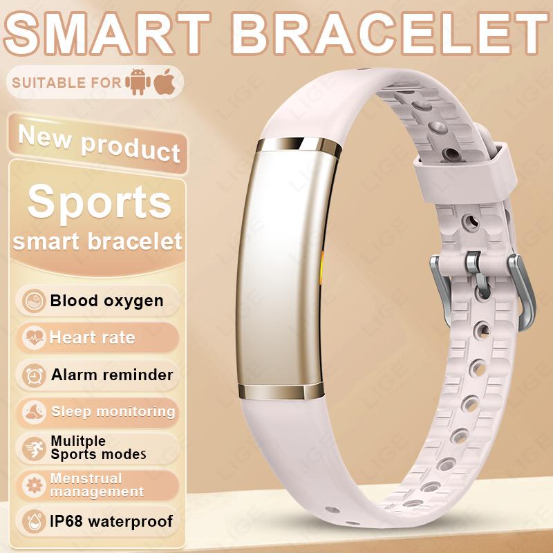 

New Sports Fitness Tracker Smart Bracelet HRV Blood Oxygen Stress Monitor Watch Ip68 Waterproof Wristband For Android iOS розовый