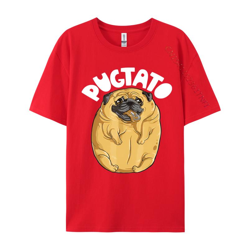 Mens Tshirt Pugtato Pug Potato Pug Dog Animal Tshirt Breathable Top Texture Fabric Tshirt Luxury T Shirt Men High Quality