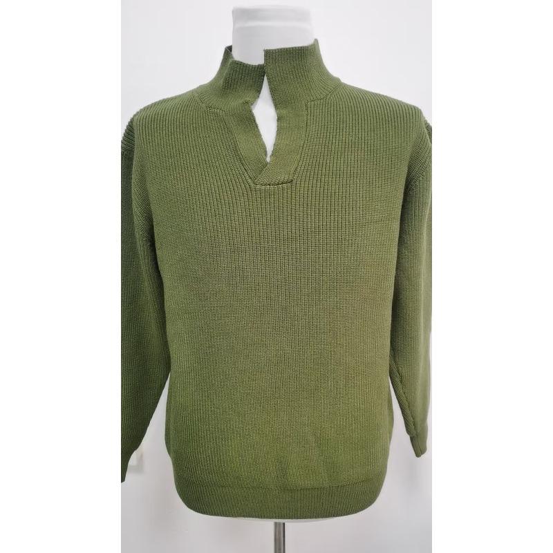 Men's V Neck Knit Pullover Sweater, Solid Color Long Sleeve Top, Fall Winter Loose Versatile Knitwear