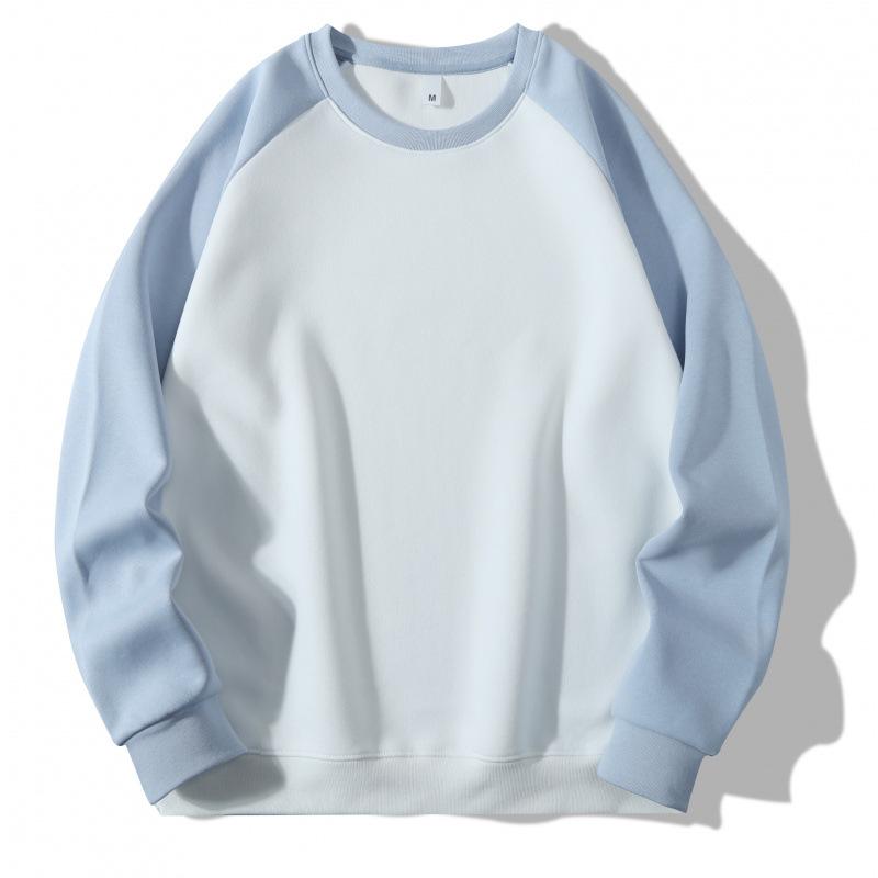 Men's Round Neck Sweatshirt, Autumn and Winter Long Sleeved Sweatshirt, Solid Color Loose Sweatshirt