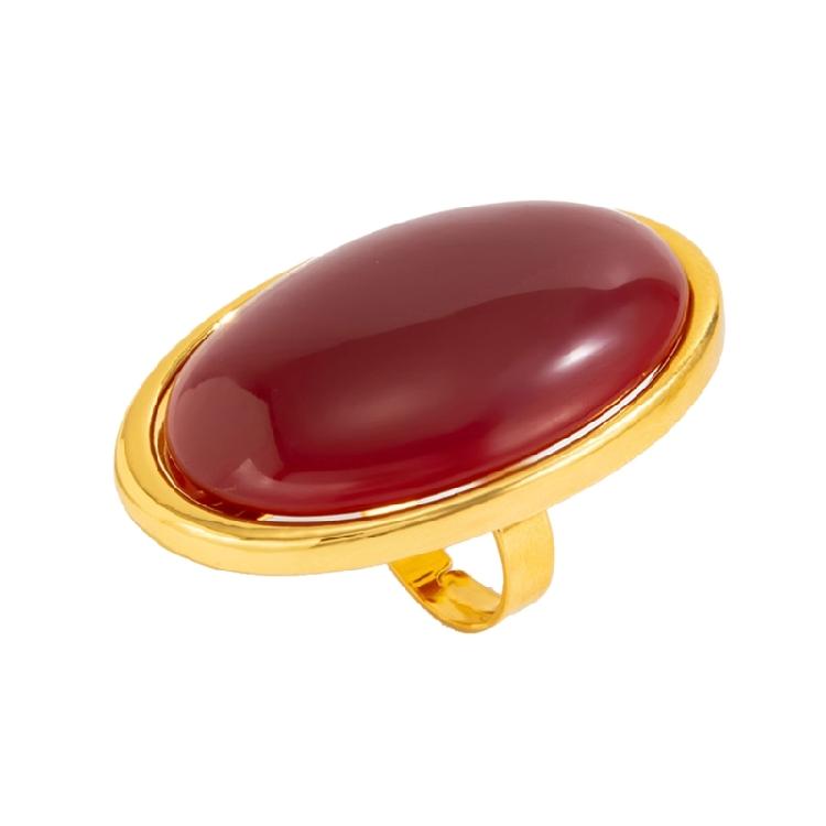 Unique Oval Shaped Resin Rings Vintage Geometric Designs Large Gemstones Ideal for Stylish Outfits and Occasions красный