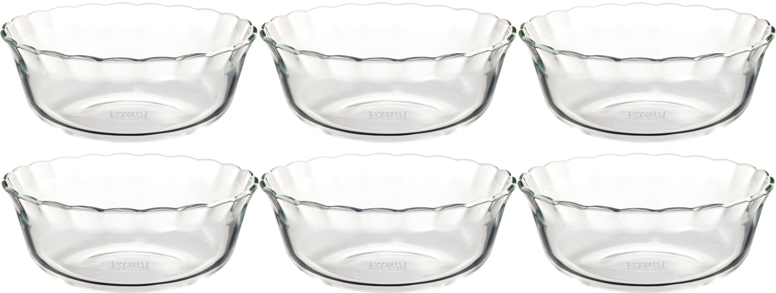 

iwaki Heat-Resistant Glass Small Bowl/Dish/Custard Cup, 430ml, Set of 6, BC465