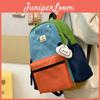 Stylish Color-block Waterproof Backpack For School And Business Travel With Comfortable Air Cushion Straps