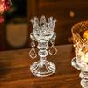 European Transparent Glass Candle Holder - Light Luxury Aromatherapy for Romantic Atmosphere and Home Decor.
