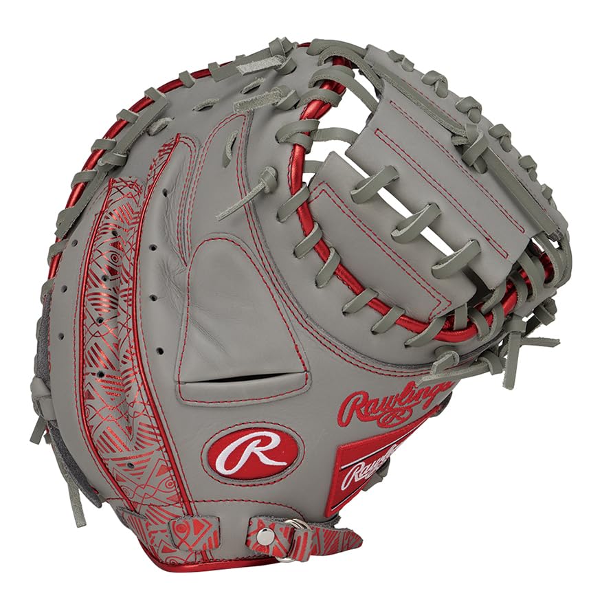 

Rawlings CLOUD METAL GR5FHC2AF Baseball 33 Throw HOH® Glove, Soft, Catcher s, Gray/Scarlet, inches, Left-Handed