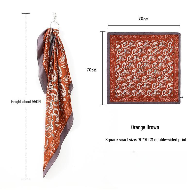 Retro Paisley Multi-use Silk Scarf: Large Square for Street Dance, Hip Hop, Neckerchief for Men & Women