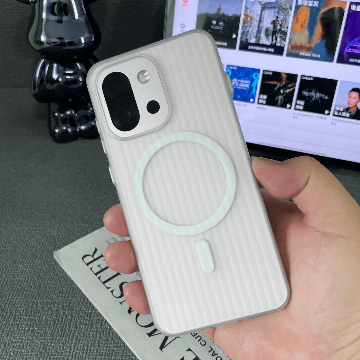 

Case for OnePlus 13S Hard Magnetic Matte Clear Luggage Stripe Slim Anti Fall Phone Back Cover for OnePlus13S 13T 5G Shell Bumper OnePlus 13T&OnePlus 13T