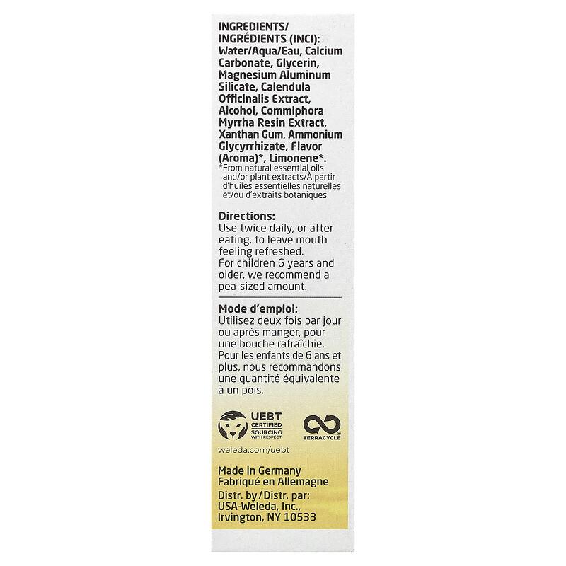 Oral Care, Calendula Toothpaste, Gentle Fennel, 2.5 Fl Oz (75 Ml)