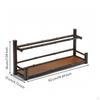 Tea Ware Rack Bamboo Accessory with Woven Tray Tabletop Cup Holder for Hosts, Kitchen
