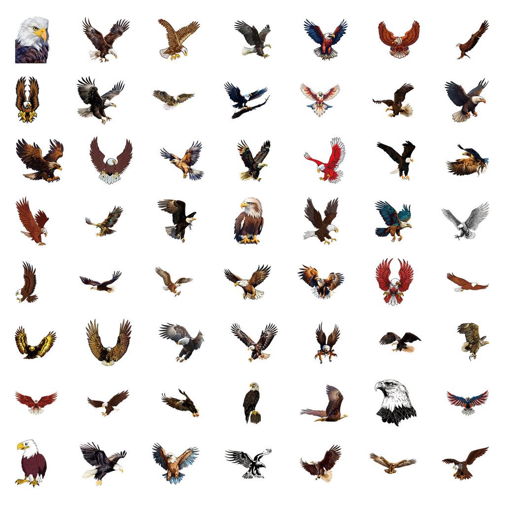 55 New Eagle Eagle Graffiti Stickers Decorate Luggage Mobile Phone Personal Stickers
