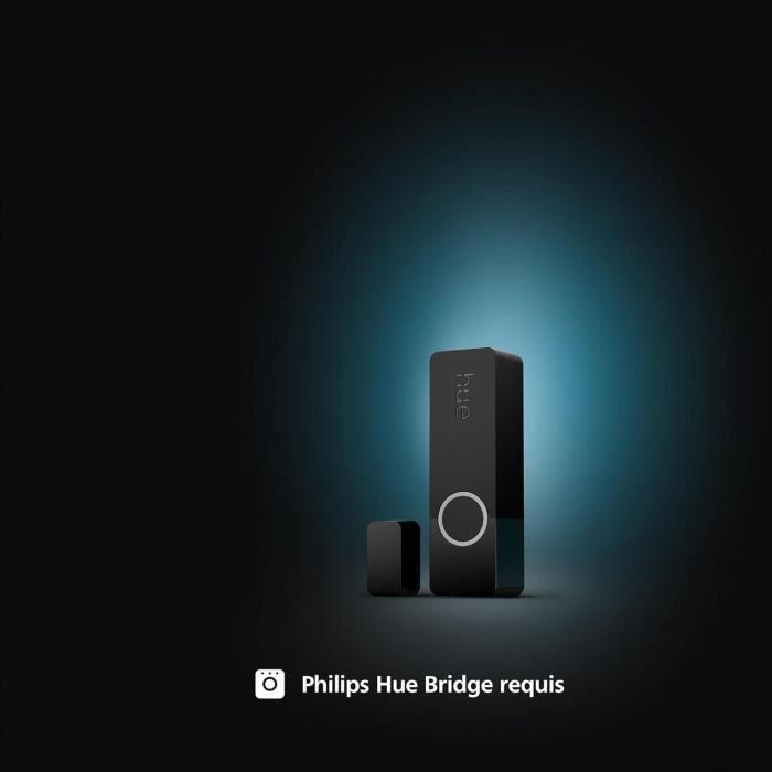Kontaktsensor – Philips Hue – Sicher – Für Tür oder Fenster – Einfache Installation – Steuerung über die Hue App – Schwarz