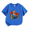 Kids Boys Girls 100% Cotton Crew Neck Short Sleeve T-Shirt,