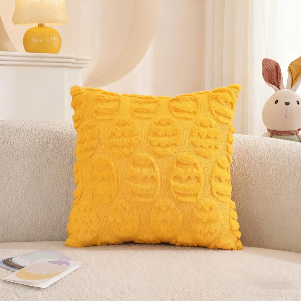 18x18 Inch Set of 2 Easter Decor Pillow Covers Cute Easter Egg Cushion Cases Soft for Bedroom Sofa Holiday Festivals Home Decor