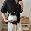 Stylish Chain Shoulder Bag Women Minimalist Evening Clutch Small Square Crossbody With Inner Pocket Zipper