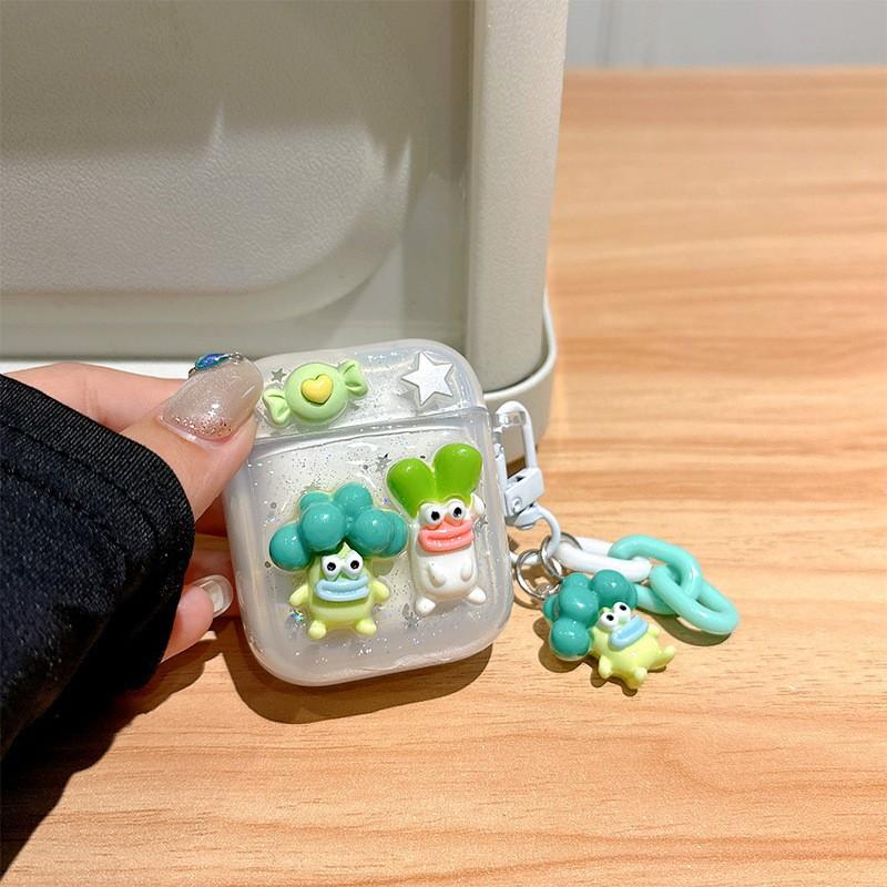 Suitable Airpods4 Cartoon KT Cat Ugly Fish Apple Airpodspro2 Bluetooth Earphone Cover Protective Case Buckle Airpods 3