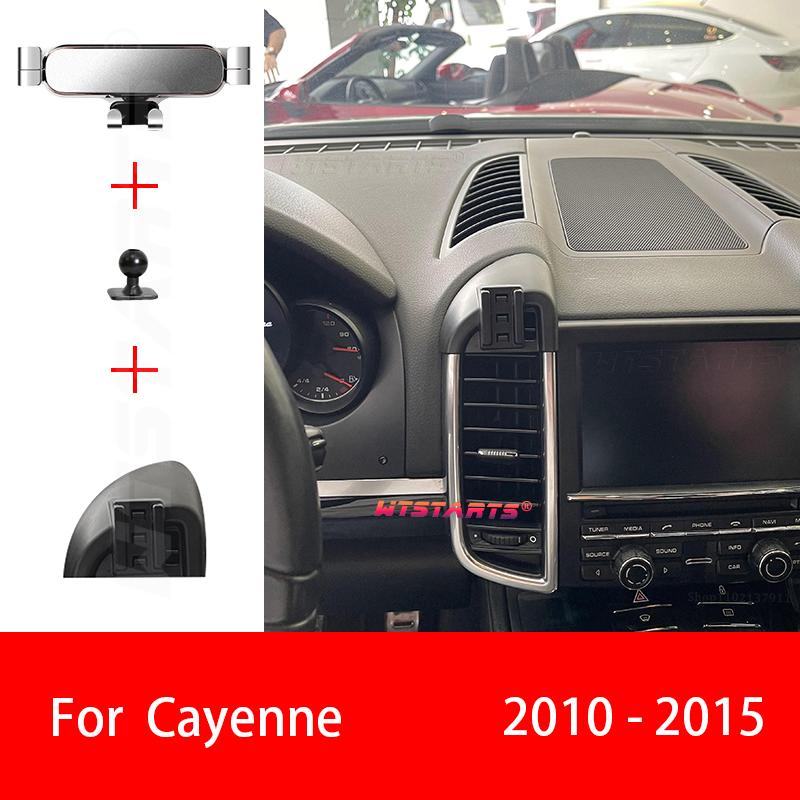 Car Phone Holder GPS Navigation For Porsche Cayenne 9PA 9YB 2010-2017 Adjustable Rotating Phone Holder Base Interior Accessories