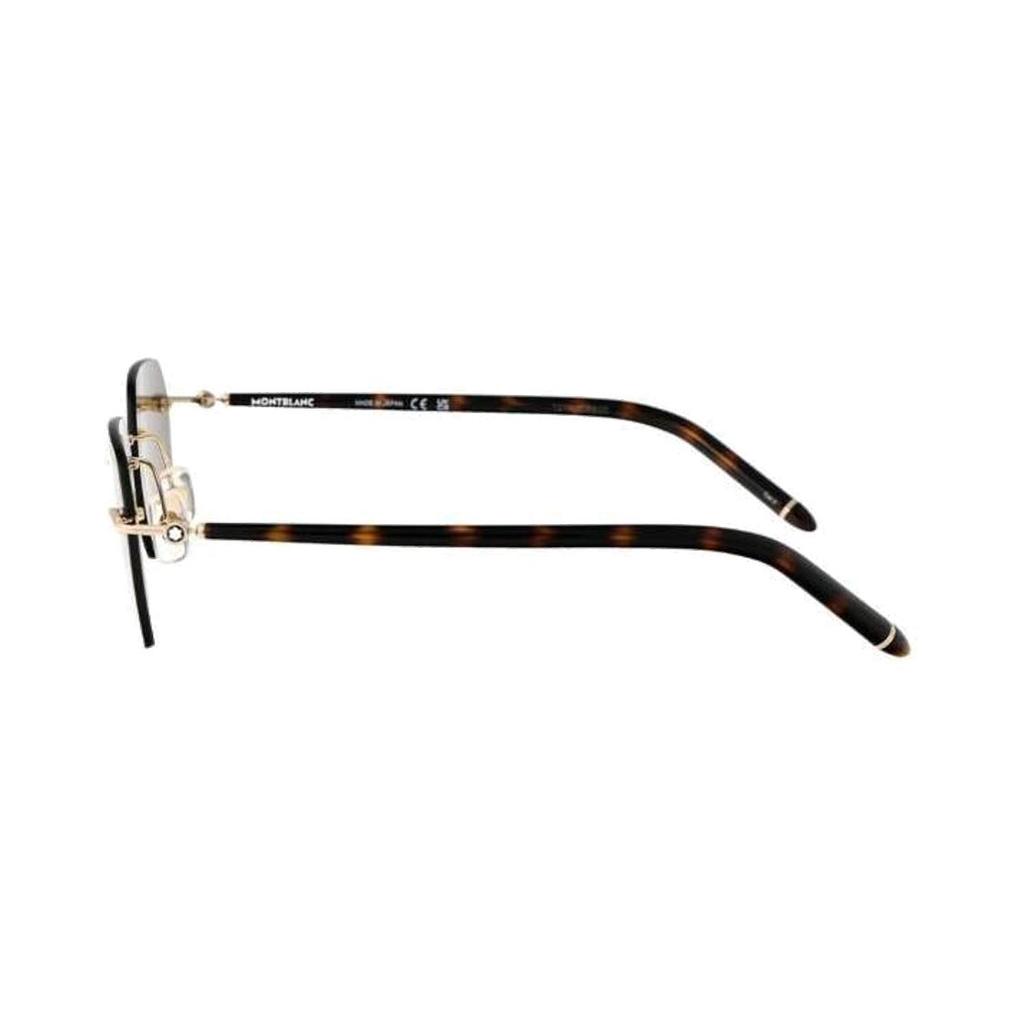 Montblanc Windproof Fine Leg Metal Irregular Shape Sunglasses Men sunglasses Black MB0270S004