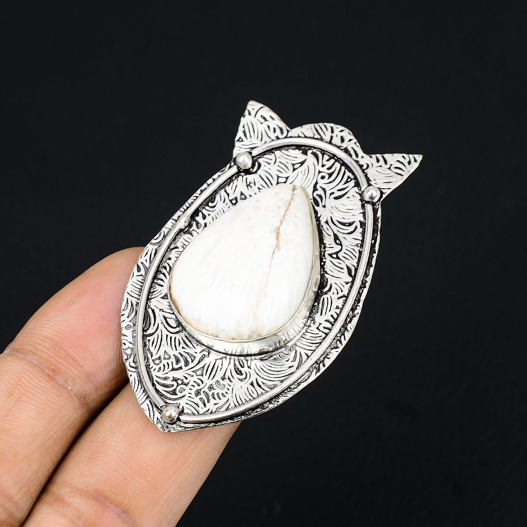 Sisters Day Deal Scolecite Gemstone Birthday Ring Jewelry Size 8.5 925 Silver 8.5