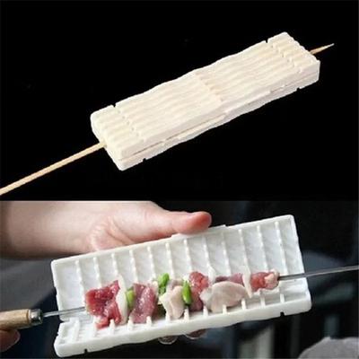 1 Pc Kitchen Convenience BBQ Tools Meat Grill Skewer Multi-function Barbecue Grill Needle With Box Safety Meat Vegetable String