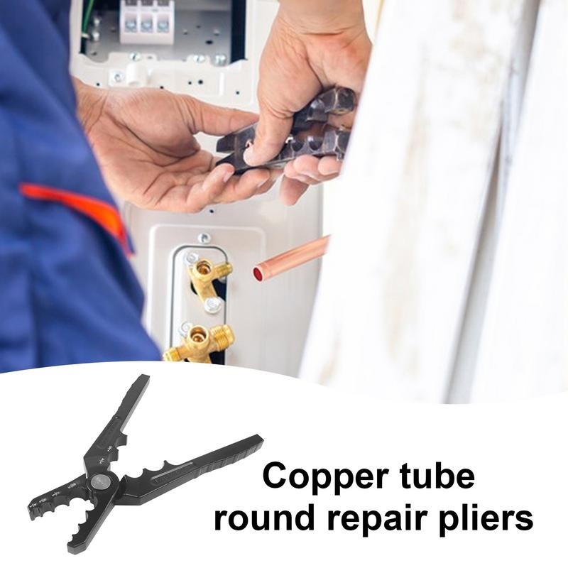 Kupferrohr Reparaturwerkzeug Hochleistungszange Rohrzange 5 Loch Flachrohr Reparateur Kupferrohr Aufweiterzange Werkzeug für Kupfer