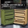 Green Forest Multifunctional Tool Cart with Drawers – Mobile Heavy-Duty Metal Workbench for Auto Repair and Workshop
