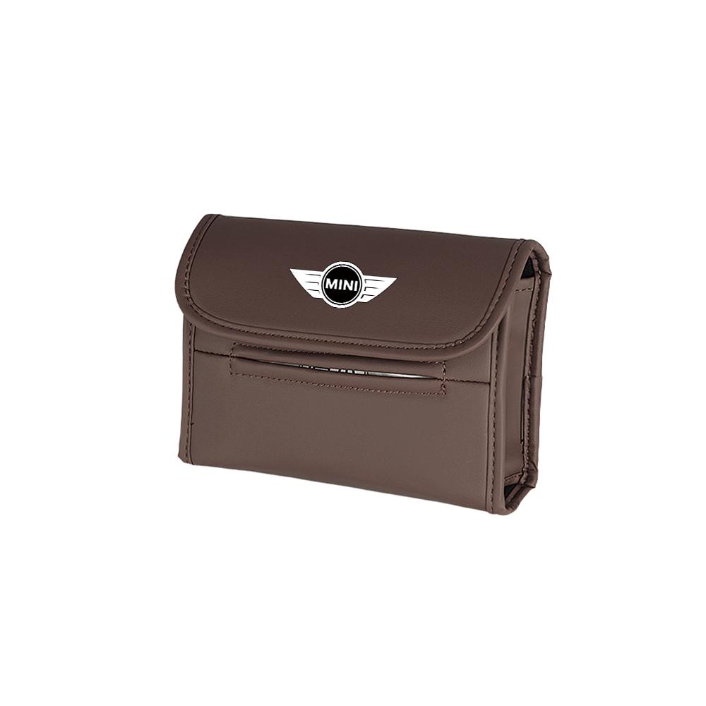 For MINI Cooper S JCW WORKS R55 R56 F55 F56 R57 R58 R59 R60 R50 Car Logo Tissue Box Napkin Holder Case Paper Towel Storage Bag
