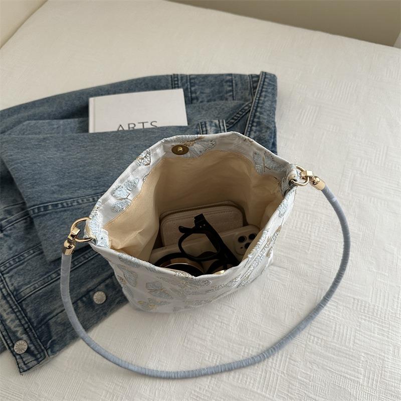 New Jacquard Canvas Bag Women's, New Popular Versatile Shoulder Bag Summer Commuter Underarm Tote Bag