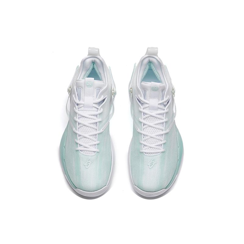 Anta GH3 Frappe Cushioning Support Low-Top Performance Basketball Shoes Men's White Green Sneakers 112221103-6