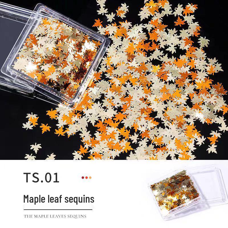 

Maple Leaf Laser Nail Art Sequins - Handmade Nail Decorations