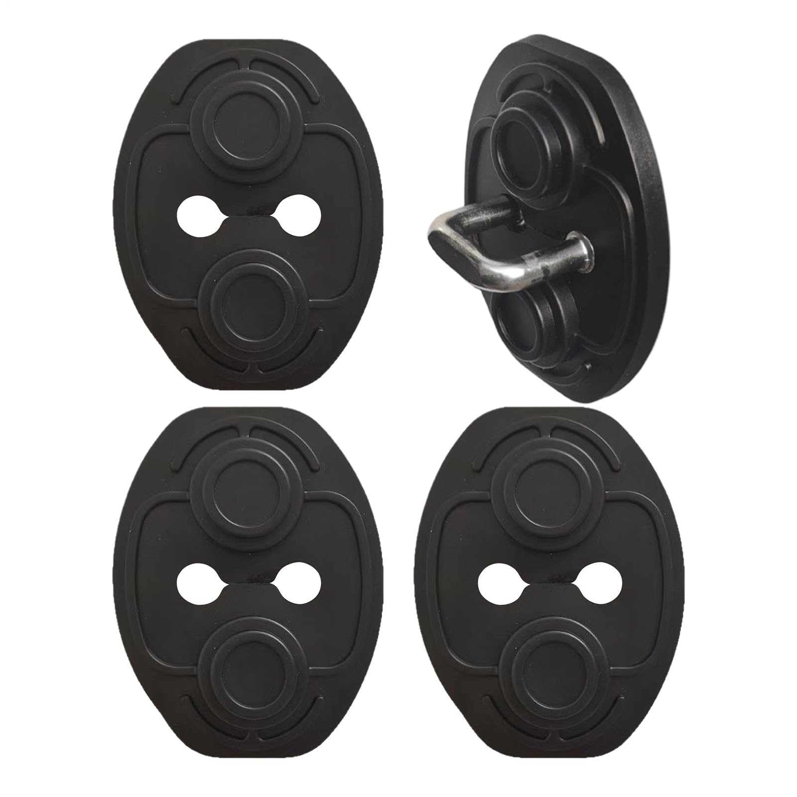 

icorganlar Car Door Strike Protector | Silent Shock Latch Trim - Shock Absorbing Lock See description