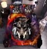 Bohemian Style Comforter Bedding Sets Indian Wolf 3pcs Animal Duvet Cover Sets King Size Boho Bedding Polyester Ropa De Cama