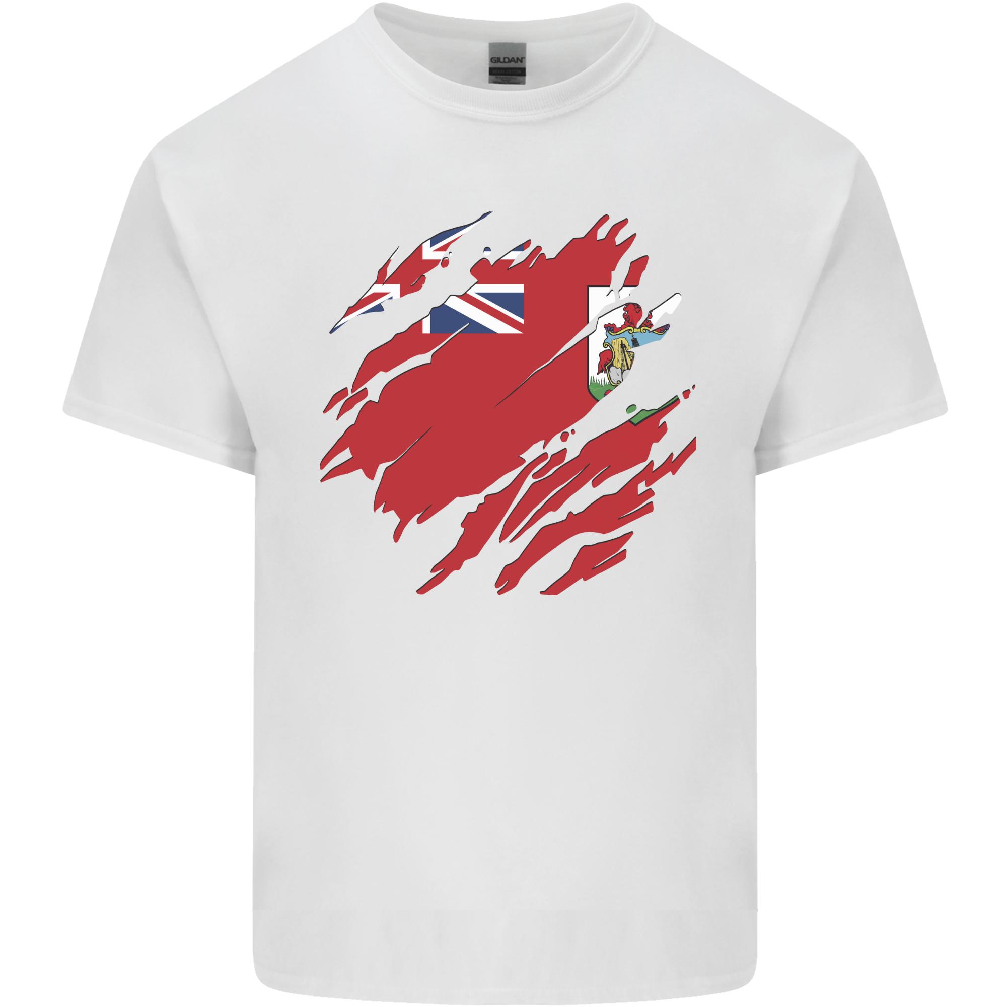 Torn Flag Bermuda Unisexs Light Cotton TShirt S