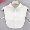 Women Solid White Fake Collar Hollow Shirt False Collar Ladies Female Detachable Collar Sweater Dress Decororation