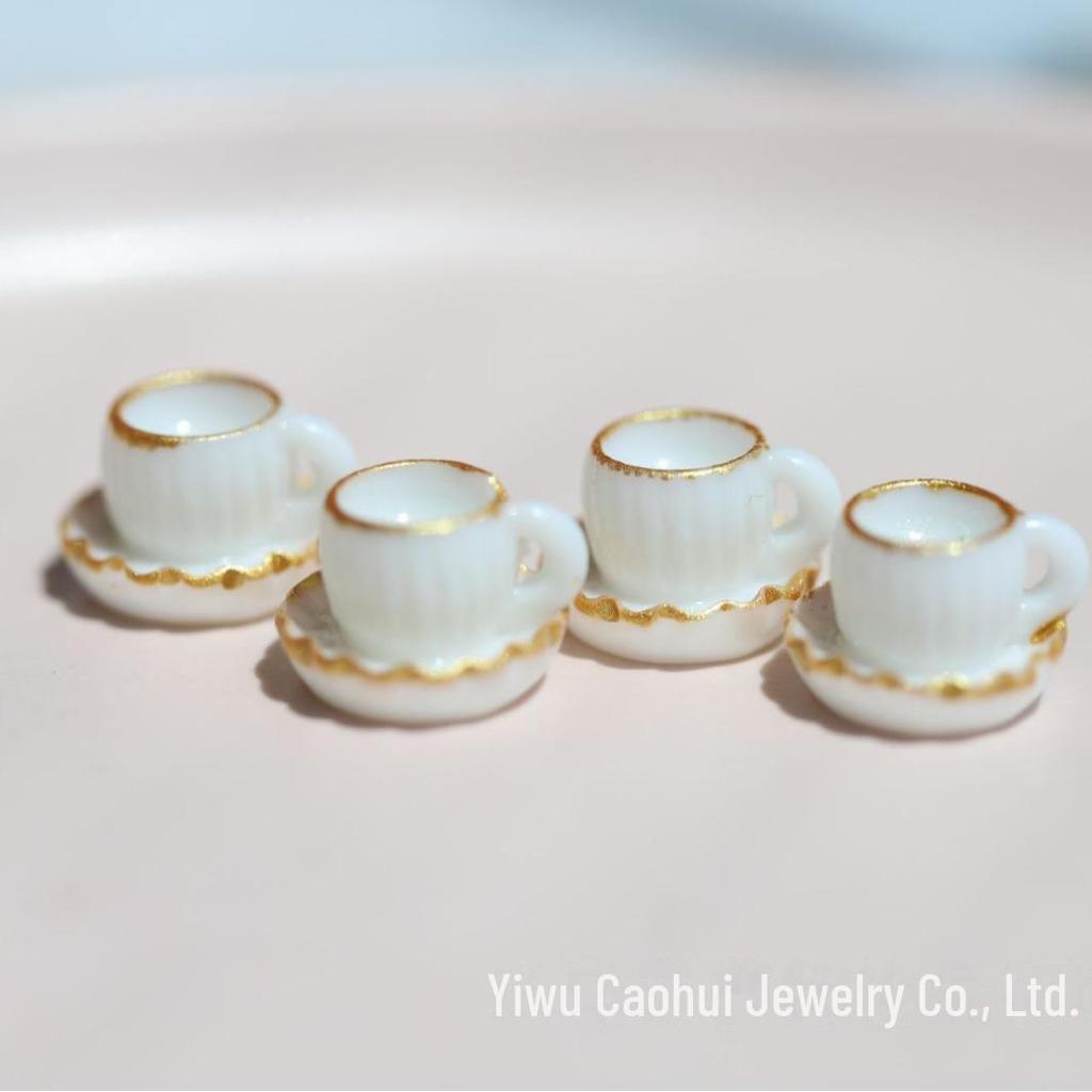 Mini DIY Coffee Cup Simulation Toy House Ornaments - Resin Accessories.