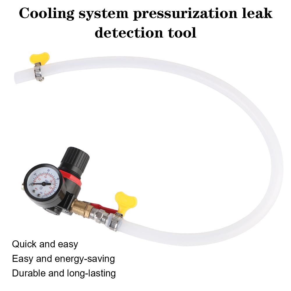 Pressure Tester Gauge Auto Coolant Water Tank Leakage Detector with Dial Gauge Car Cooling System Tester 0-150 PSI Universal