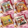 Retro Pop Cartoon Food Cushion Cover Pattern Printed Pillowcase for Living Room Sofa Cushion Cover & Bedroom Decor