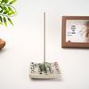 Chinese Ceramic Incense Burner with Calligraphy Design - Elephant Ornament for Sandalwood Tea Table Incense Sticks