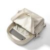 Solid Color Flap Backpack with Front Zipper Pocket Top Handle Adjustable Straps Casual School Daypack