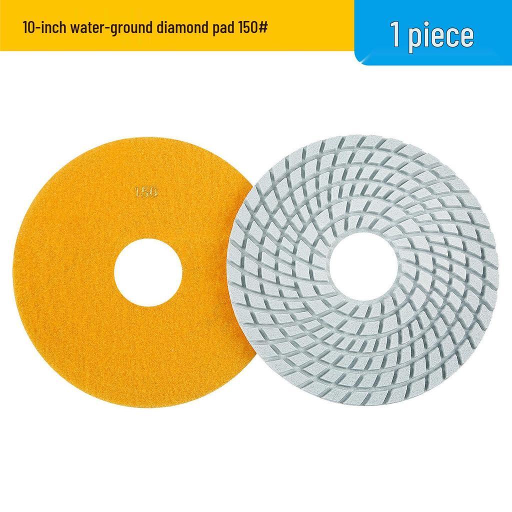 Multi-Size Diamond Water Polishing Pad (5" To 14") for Granite - Fits Angle Grinders