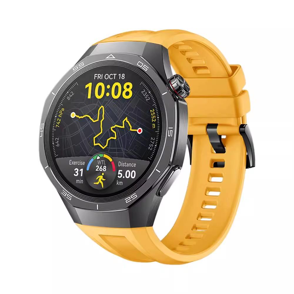 

Silicone Strap For Huawei Watch GT 6 Pro 46mm Sports Band 22mm Watchband For Huawei Watch 5 4 3 GT6 GT5 GT5Pro GT4 GT3 Bracelet GT6 Pro-GT5 Pro 46mm жёлтый