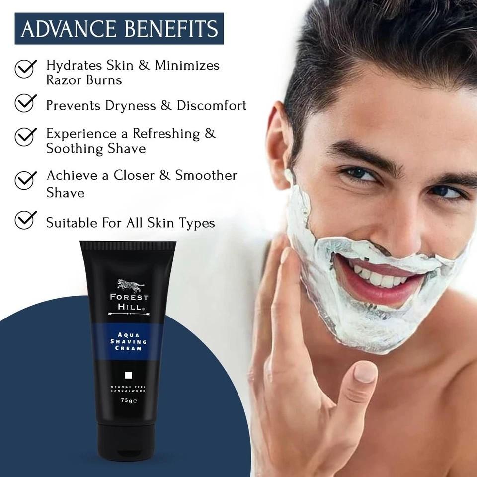 Forest Hill Aqua Shaving Cream For Men 75gm Each Set Of 2