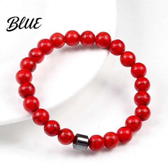 Modisches Edelstein Armband mit Perlen für Herren Damen Retro Natürlich