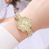 Adjustable Bracelet Watch with Large Diamond | New Style Quartz Ladies Watch with Simple Numeric Dial