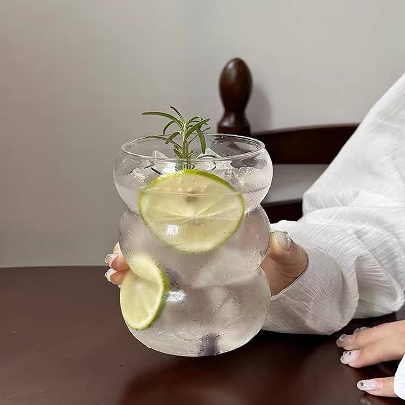 Milky Cute Glass Breakfast Cup for Yogurt, Cereal, and Coffee