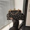 Pearl Lace Flower Clip Handbag Women's Summer Sweet Wind Woven Shell Bag Chain Messenger Bag