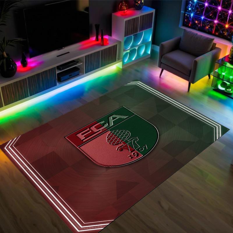 FC Augsburg FC Design Crystal Velvet Carpet Cozy Non?Slip Printed Rug For Bedroom Living Room Entrance