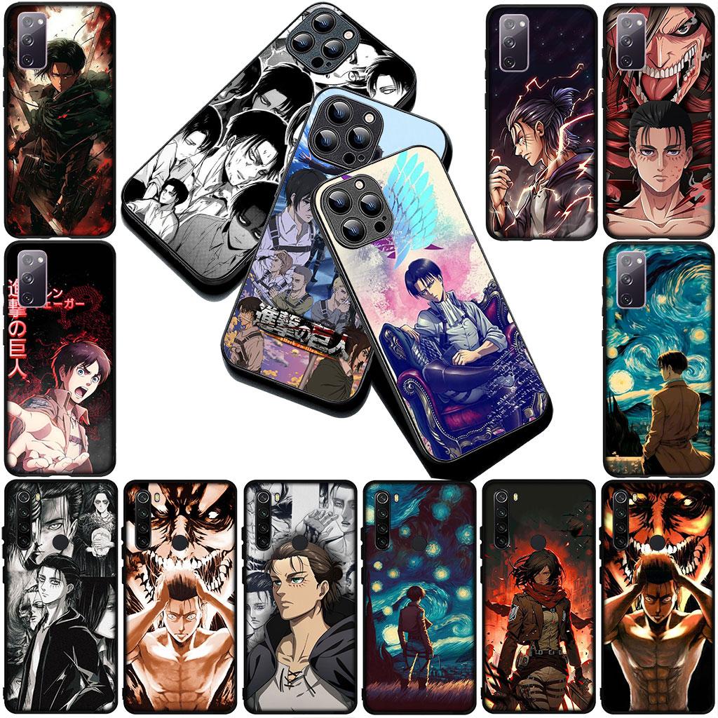 Casing Phone Cover for Huawei P30 P20 Mate 20 10 Lite Pro Y7 Y6P Y7A 2019 Nova 5T 3I Case Attack Eren Jaeger on Levi titan