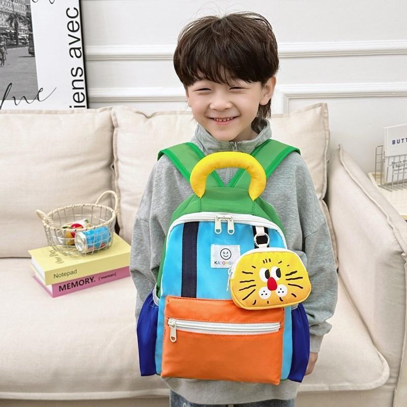 Stylish Gender Neutral Nylon Backpack For Children With Comfortable Air Cushion Straps