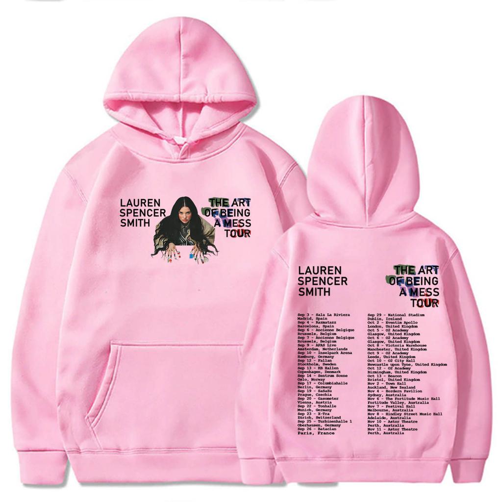 Lauren Spencer Smith The Art Of Being A Mess Tour 2025 Europe Australia Hoodie Harajuku Pullover Tops Man Woman Sweatshirt