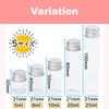 Rubonari Små Glasflaskor med Aluminiumkorkar, 5ml-25ml, 20 Flaskor (Klar, 10 ml)